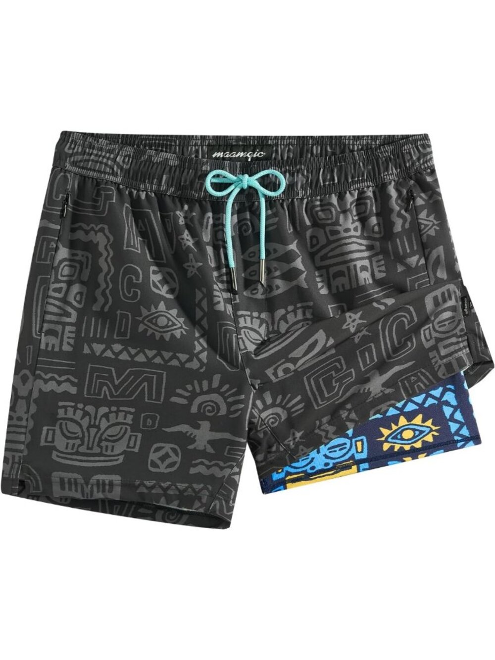 Men's 2-in-1 Swim Trunks with Compression Liner, 5.5 Inch Board Shorts